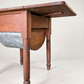 Antique Drop-Leaf Kitchen Worktable with Storage – Circa 1890–1920