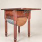 Antique Drop-Leaf Kitchen Worktable with Storage – Circa 1890–1920