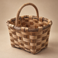 Vintage Handwoven Splint Wood Gathering Basket