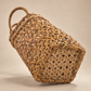 Vintage Open-Weave Wicker Gathering Basket
