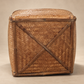Vintage Handwoven Bamboo Square Storage Basket