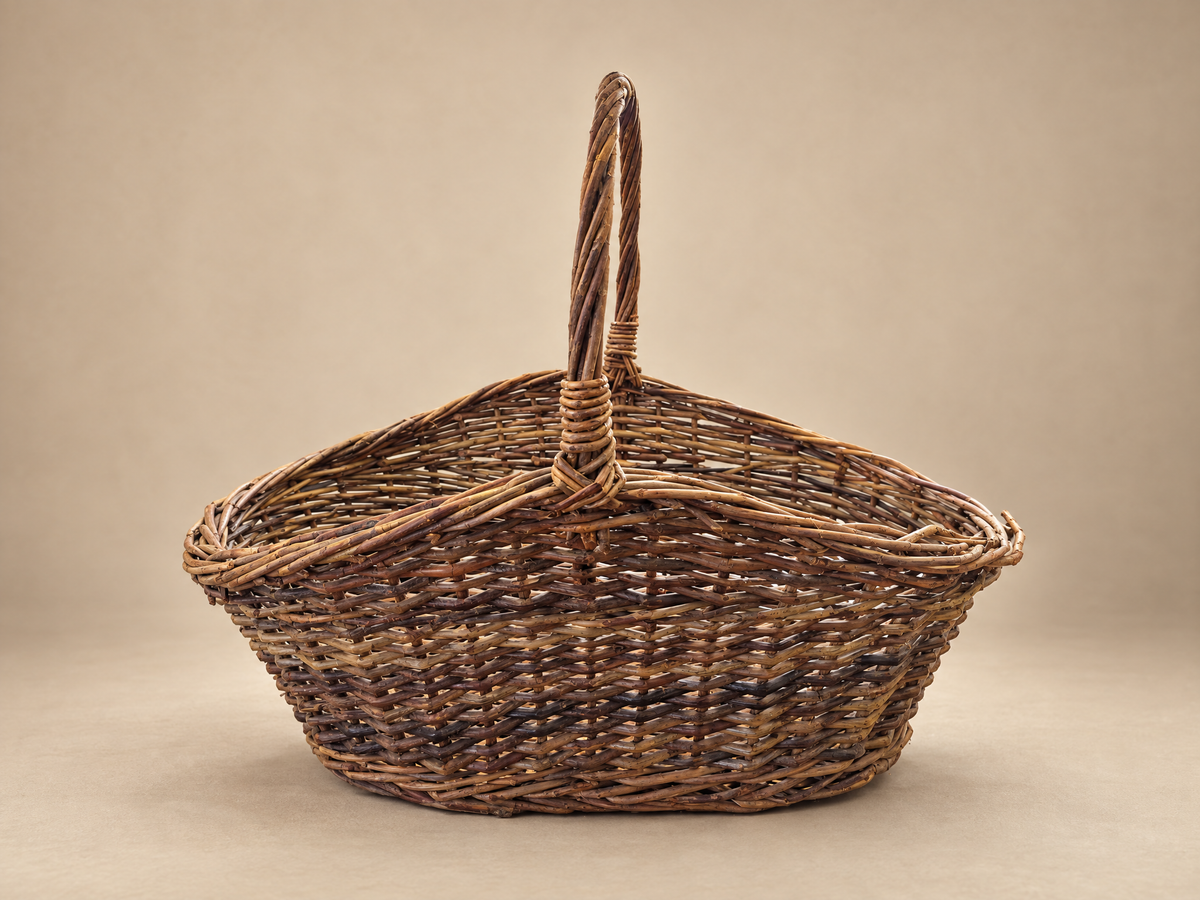 Vintage Rustic Willow Gathering Basket