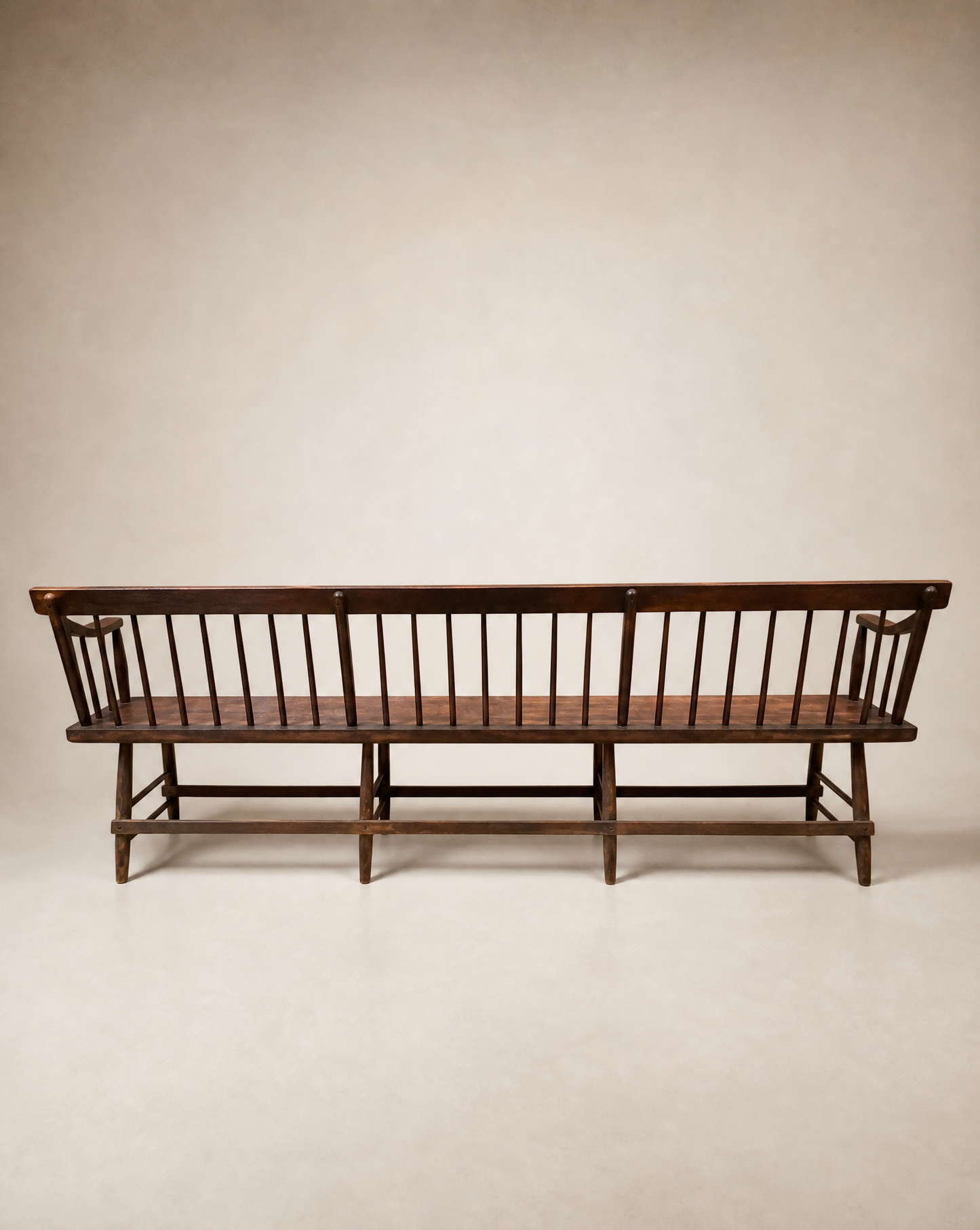 Antique Early American Windsor Settle Bench