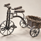 Vintage Metal Tricycle with Woven Basket