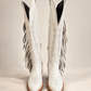 Rock’em White Fringe Western Boots – Size 7