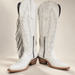 Rock’em White Fringe Western Boots – Size 7