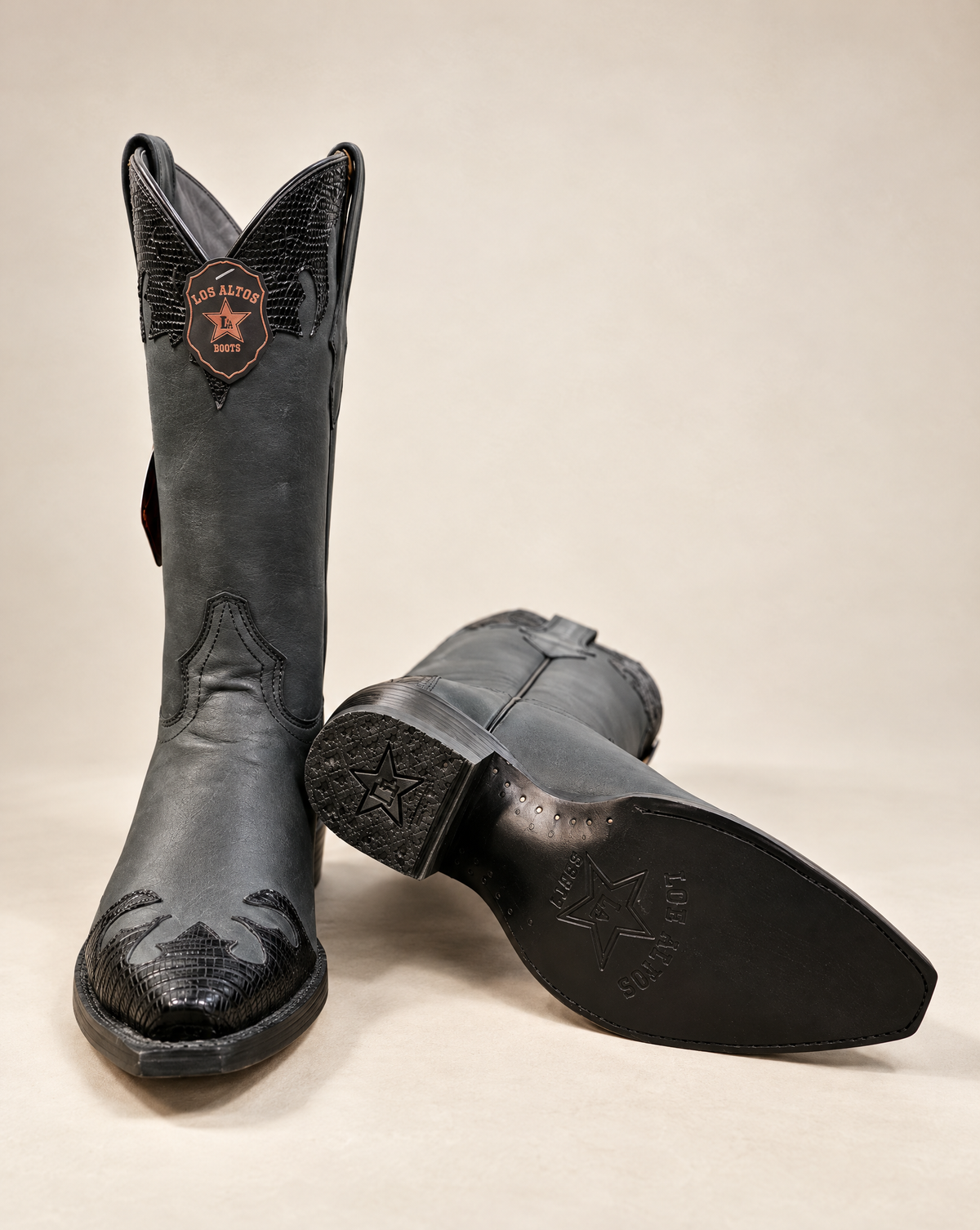 Los Altos Lizard Leather Western Boots – Size 9 Womens