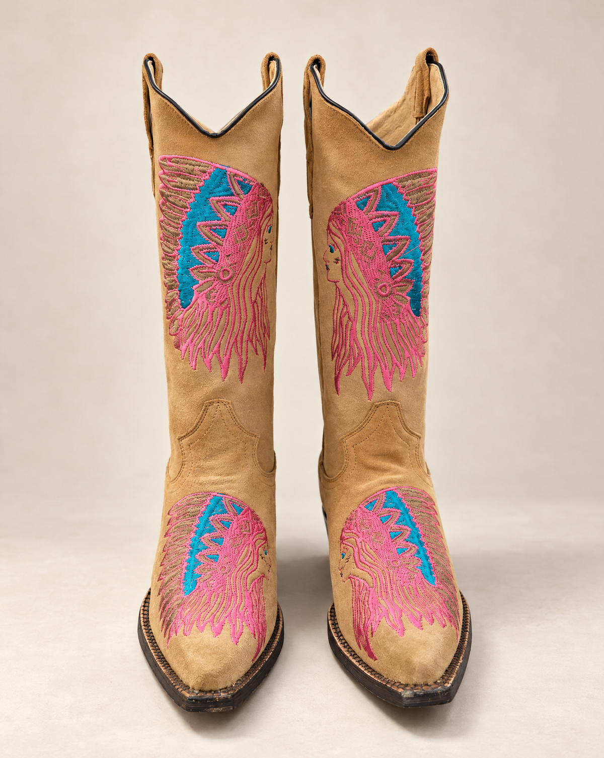 Tanner Mark Suede Western Boots – Size 9.5 Womens