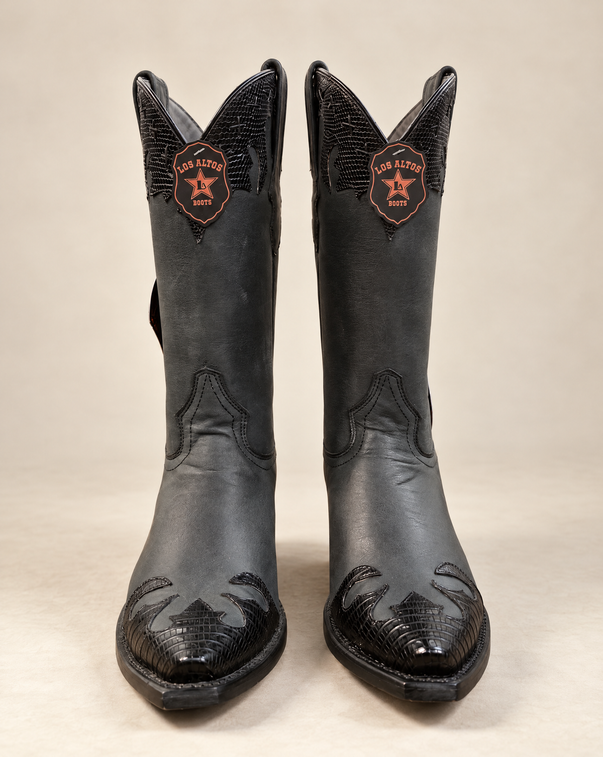 Los Altos Lizard Leather Western Boots – Size 9 Womens