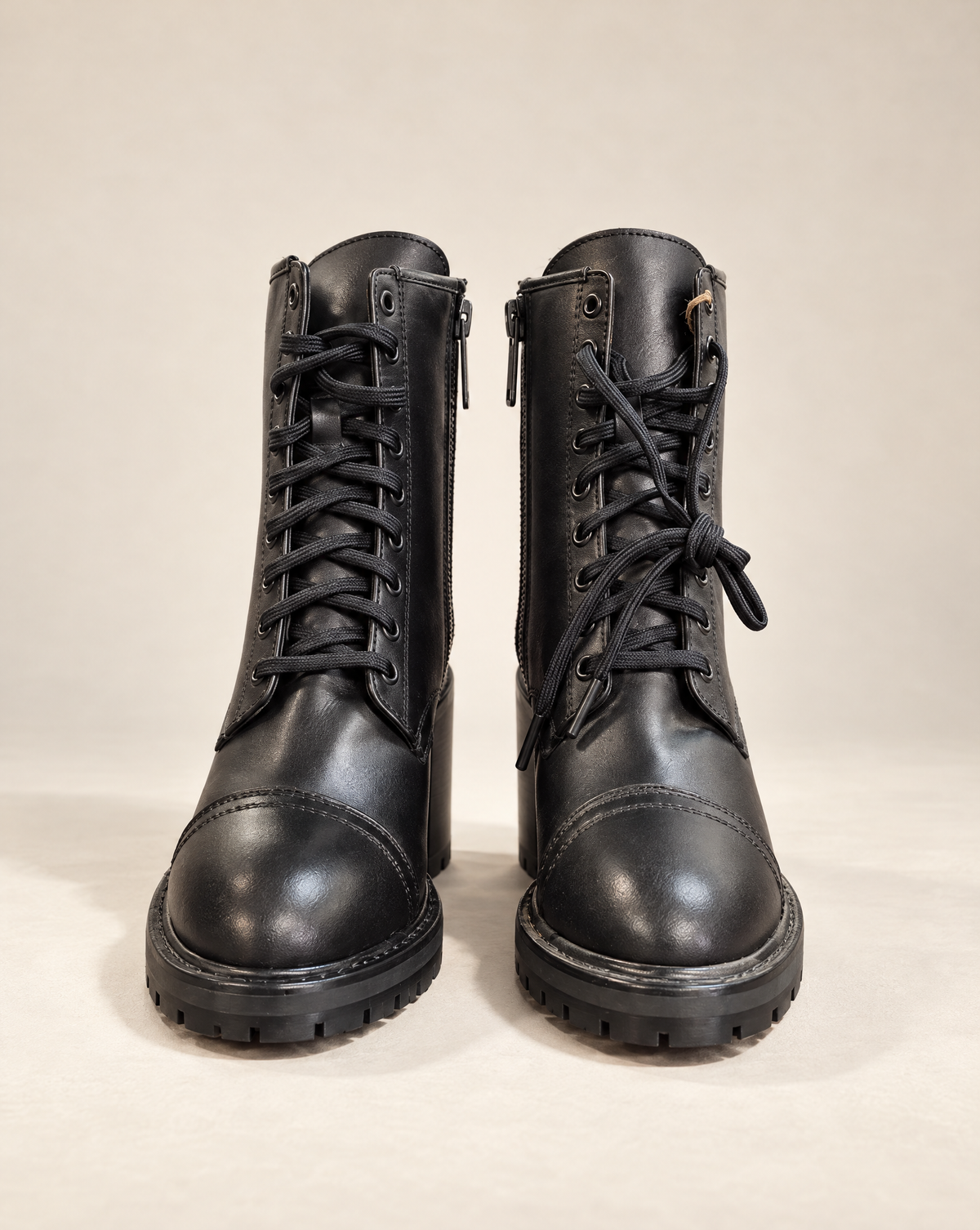 Thursday Lace-Up Heeled Combat Boots – Size 8 Womens