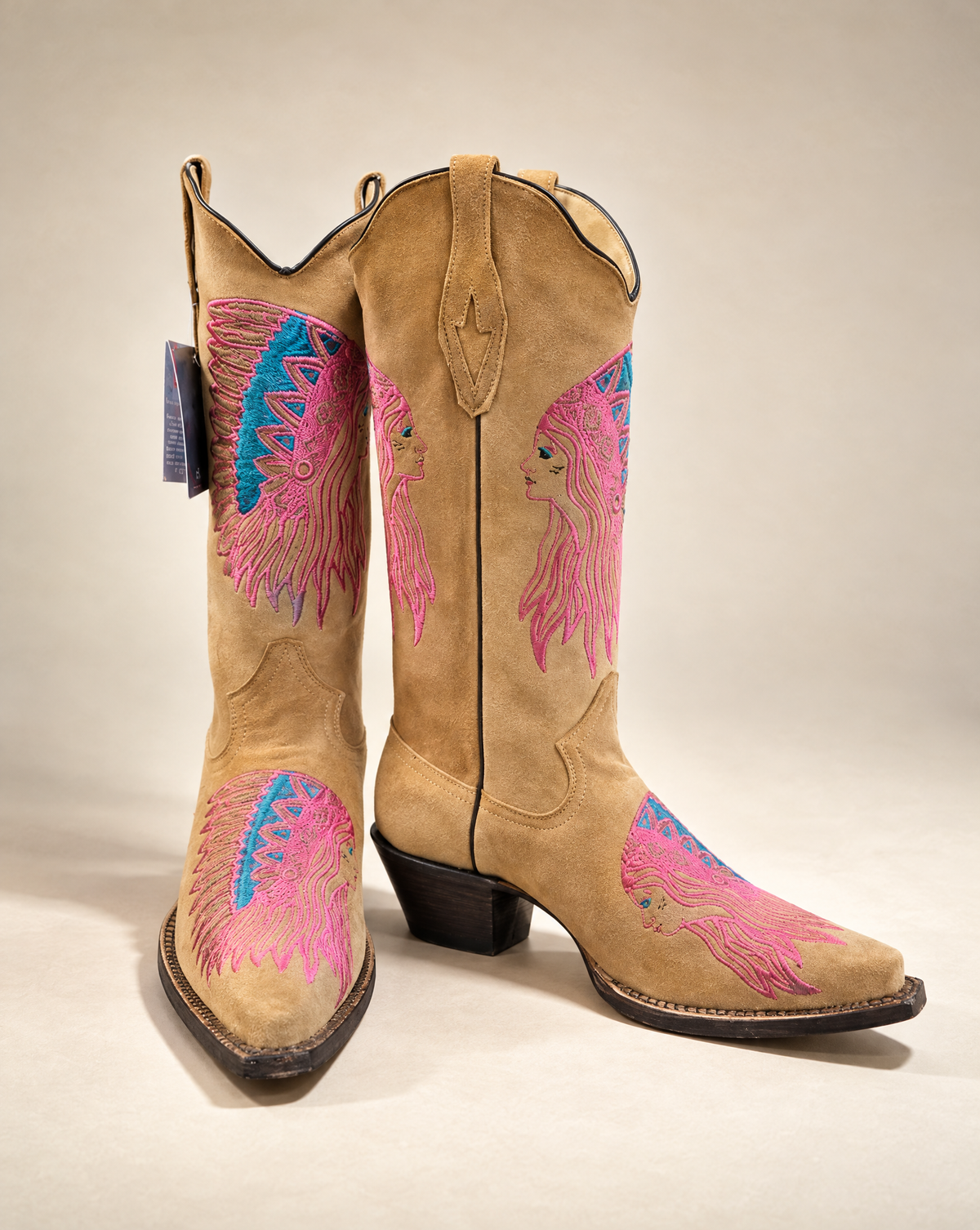 Tanner Mark Suede Western Boots – Size 9.5 Womens