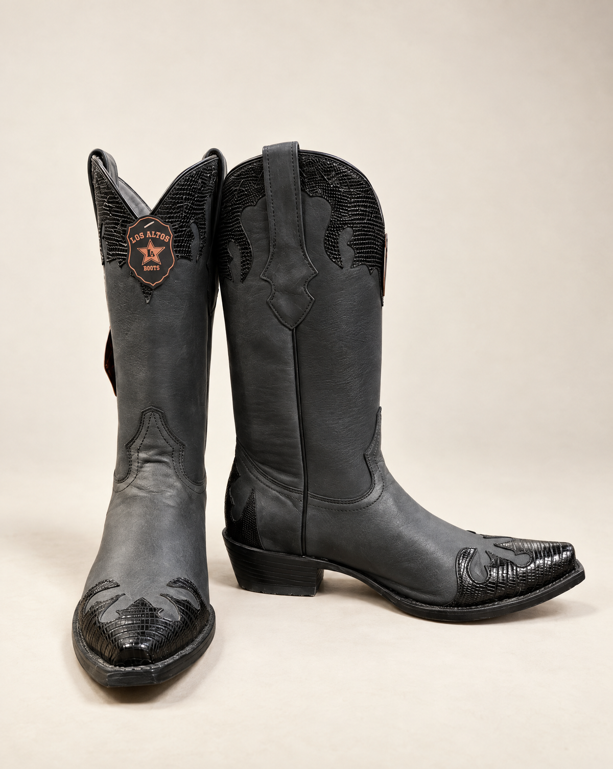 Los Altos Lizard Leather Western Boots – Size 9 Womens