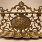 Antique Brass Fox & Hound Hunting Tobacco Pipe Rack