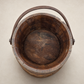 Antique Wooden Stave Firkin with Lid & Swing Handle