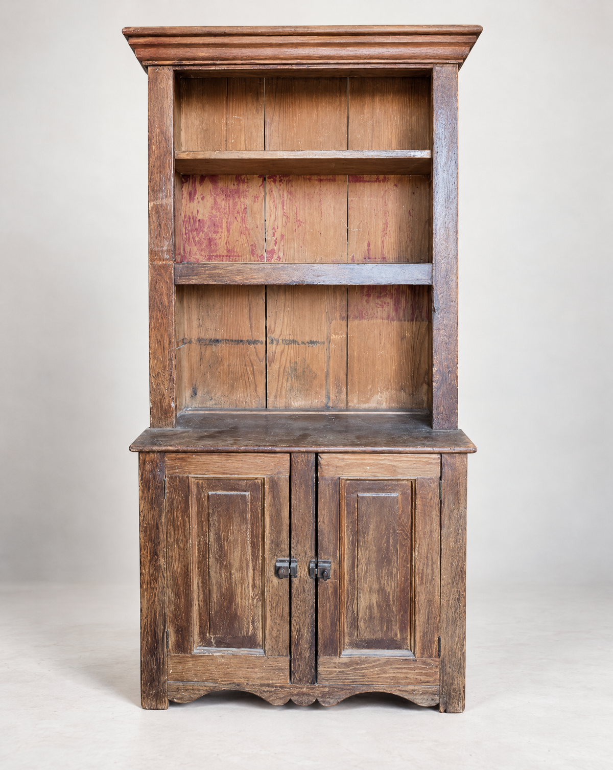 Antique Primitive Pine Step-Back Cupboard | Circa 1880–1910