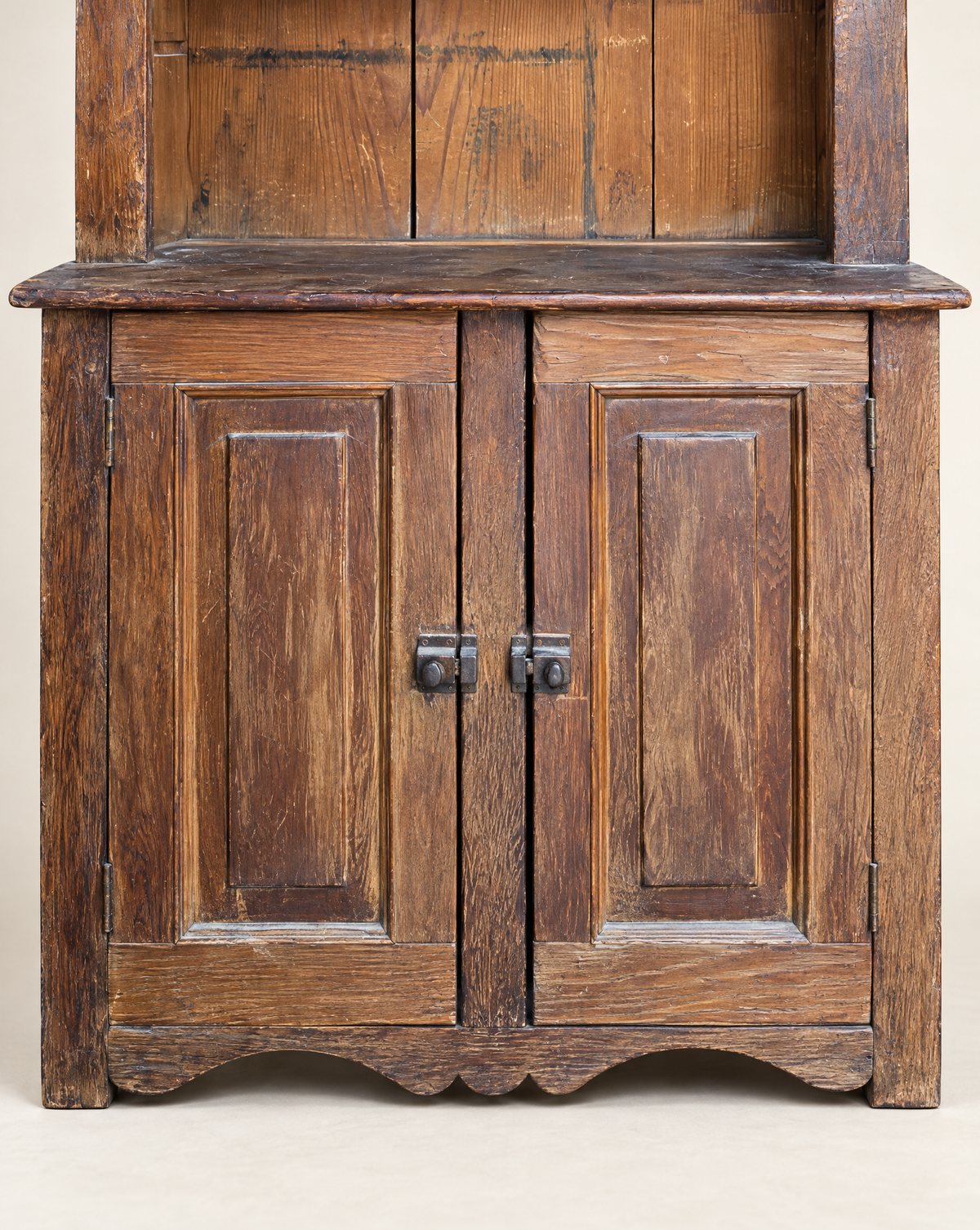 Antique Primitive Pine Step-Back Cupboard | Circa 1880–1910