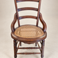 Antique Victorian Ladder-Back Cane Seat Armchair