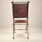 Vintage Iron & Leather Campaign-Style Chair