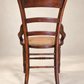 Antique Victorian Ladder-Back Cane Seat Armchair