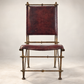 Vintage Iron & Leather Campaign-Style Chair