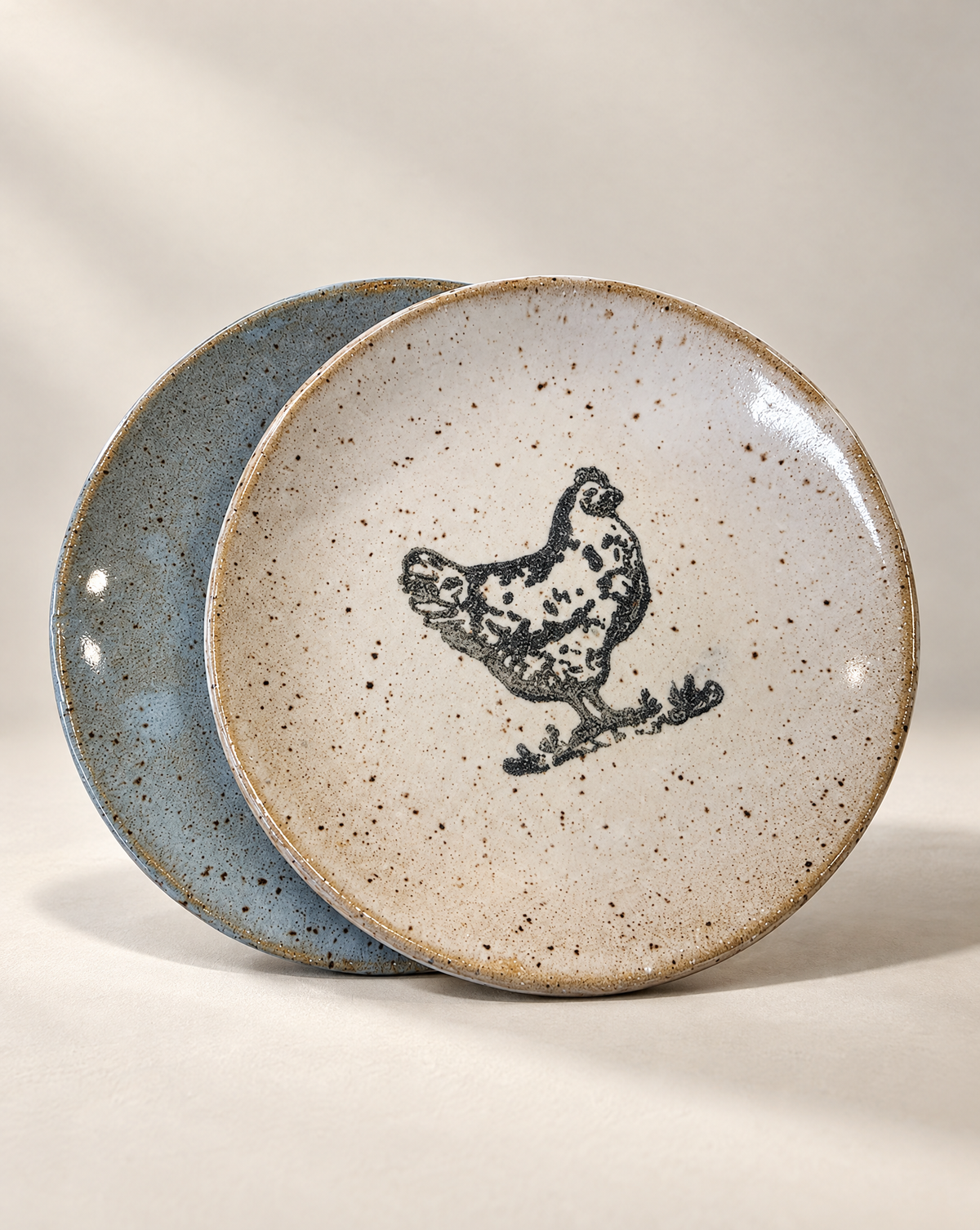 Handcrafted Chicken Stoneware Trinket Dish
