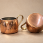 Vintage Japanese Solid Copper Cookware Set – Lidded Pot, Creamer & Sugar Bowl