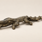 Vintage African Brass Crocodile Paperweight