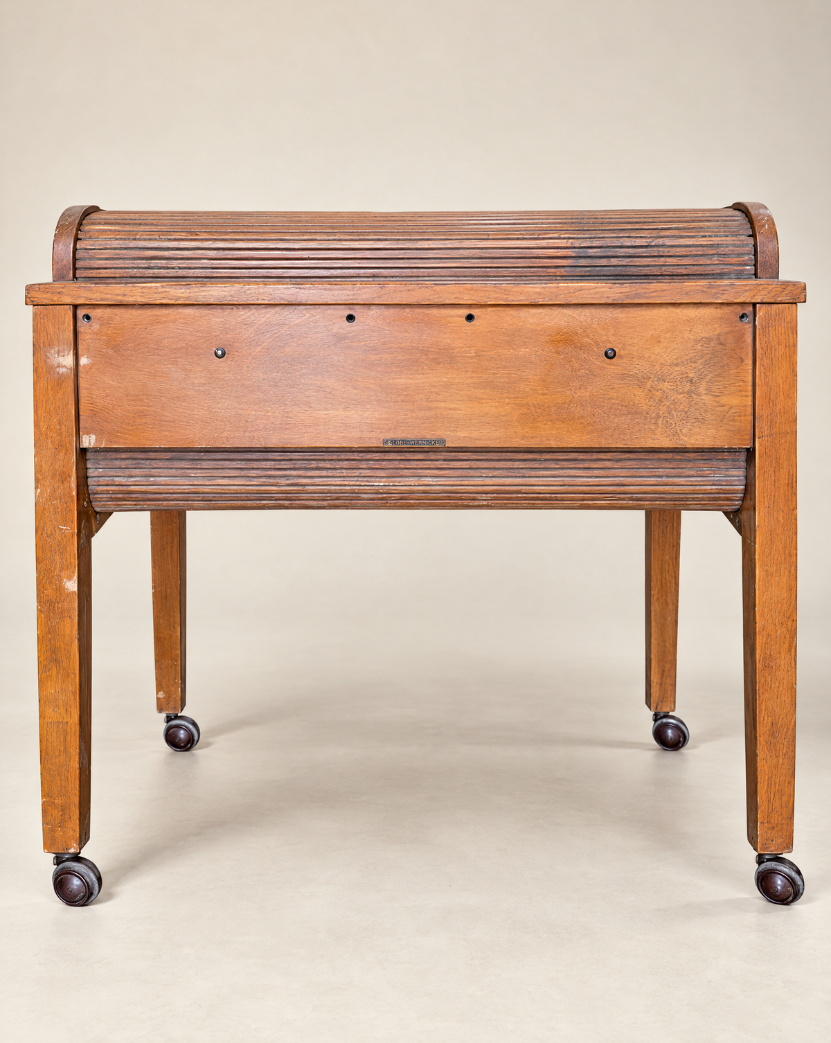 Antique Library Bureau Makers Oak Roll-Top Storage Cabinet | Circa 1900–1925