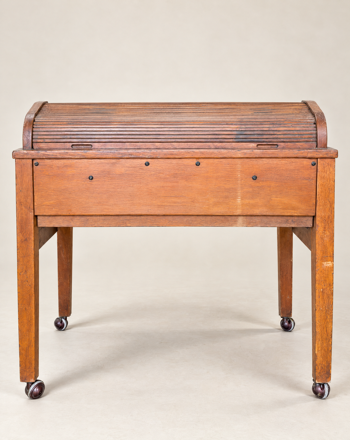Antique Library Bureau Makers Oak Roll-Top Storage Cabinet | Circa 1900–1925