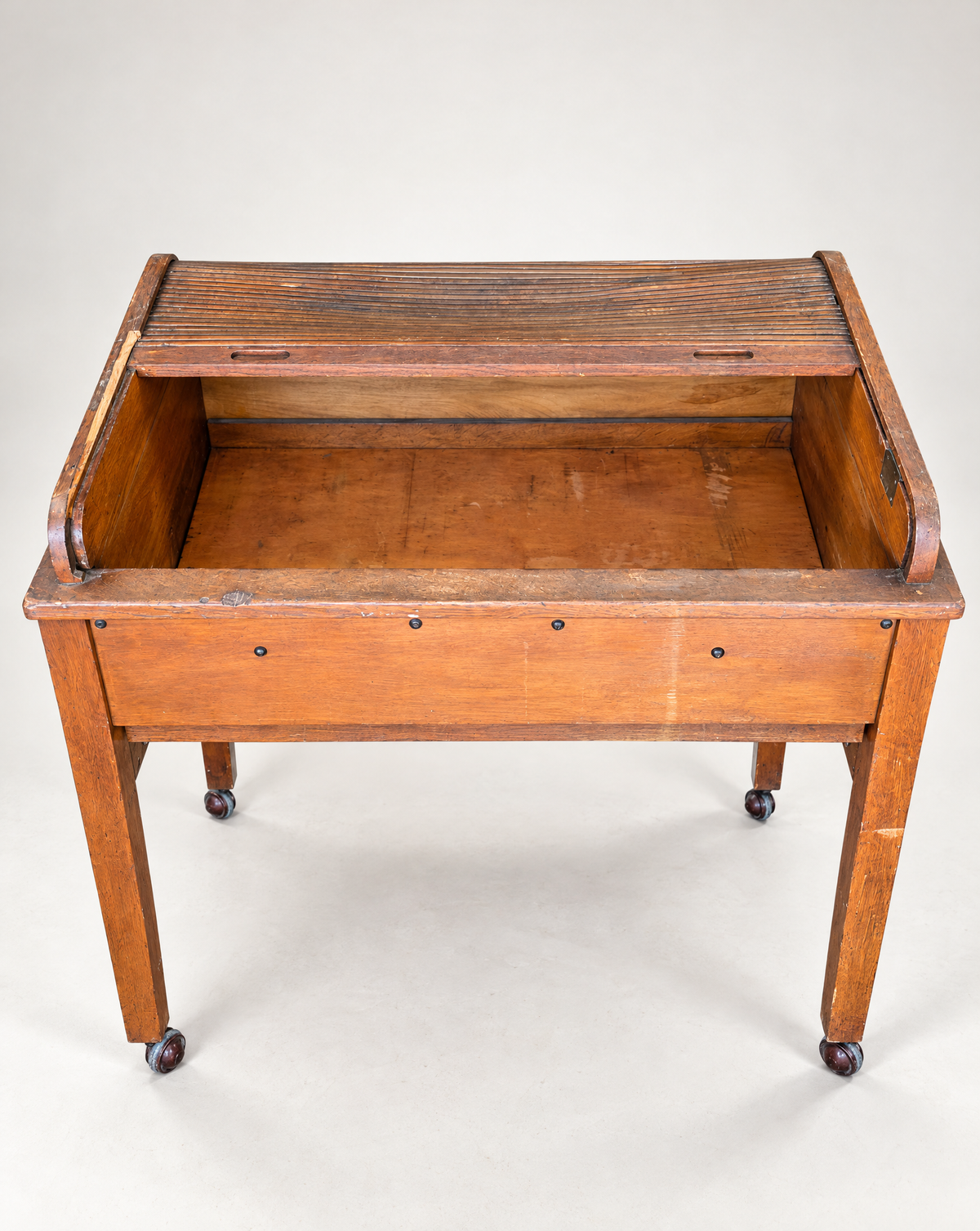 Antique Library Bureau Makers Oak Roll-Top Storage Cabinet | Circa 1900–1925