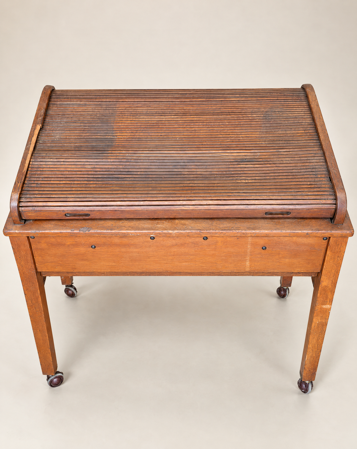 Antique Library Bureau Makers Oak Roll-Top Storage Cabinet | Circa 1900–1925