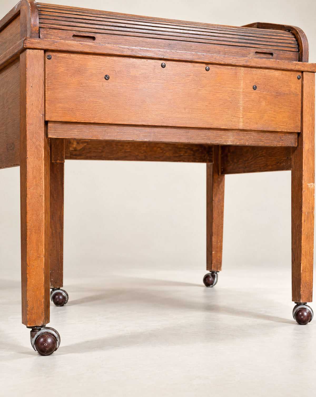 Antique Library Bureau Makers Oak Roll-Top Storage Cabinet | Circa 1900–1925