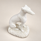 Vintage Belleek Irish Porcelain Seated Greyhound Figurine, 1926–1946