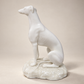 Vintage Belleek Irish Porcelain Seated Greyhound Figurine, 1926–1946