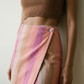 Striped Wrap Mini Skirt — Pink Multi — Size S