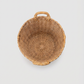 Vintage Handwoven Wicker Gathering Basket with Handles