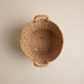 Vintage Handwoven Wicker Gathering Basket with Handles