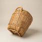 Vintage Handwoven Wicker Gathering Basket with Handles