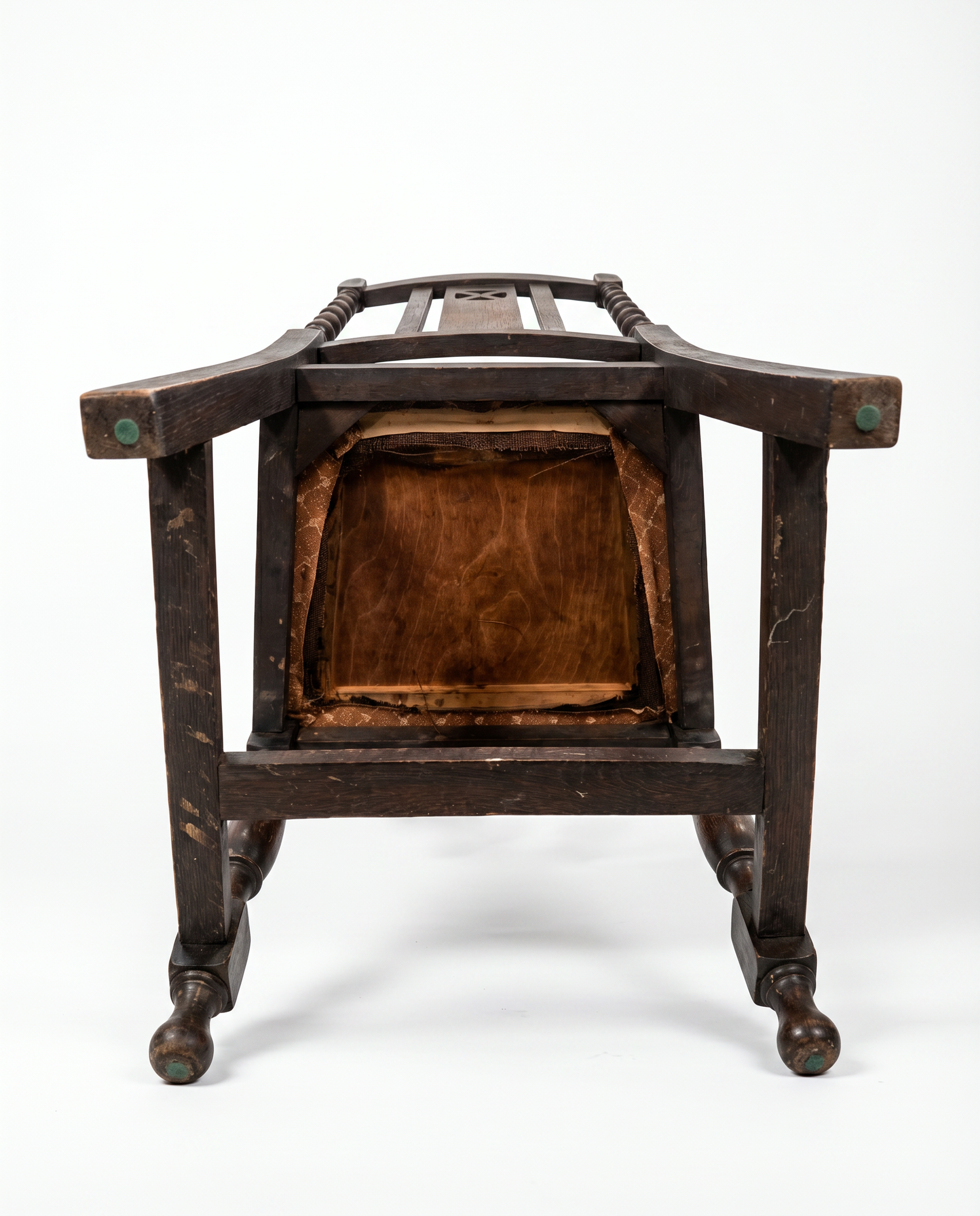 Antique Oak Barley Twist Side Chair with Upholstered Seat