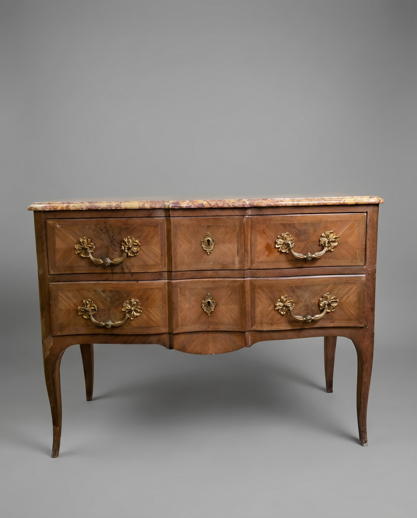 Vintage French Provincial Marble Top Dresser / Console