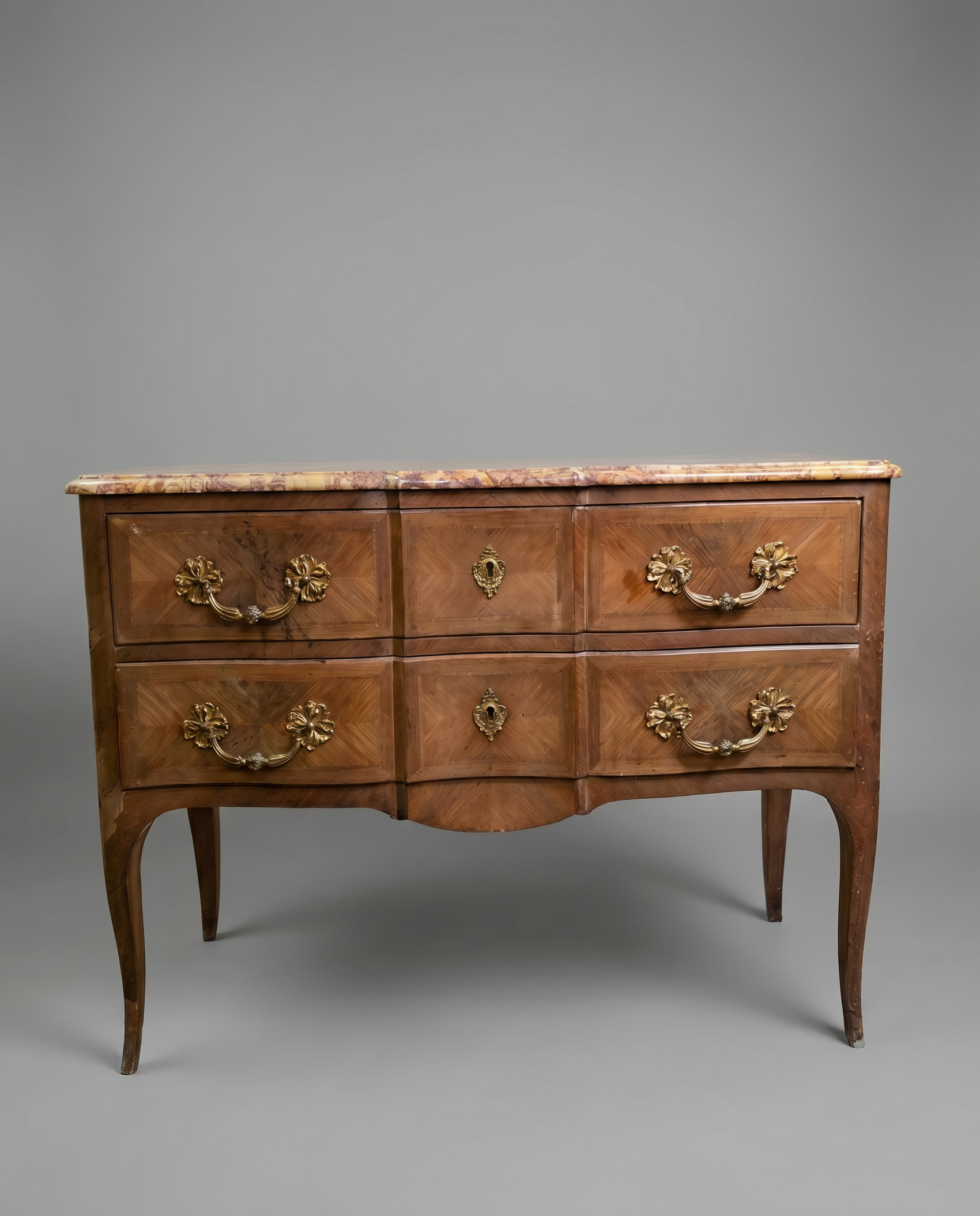Vintage French Provincial Marble Top Dresser / Console