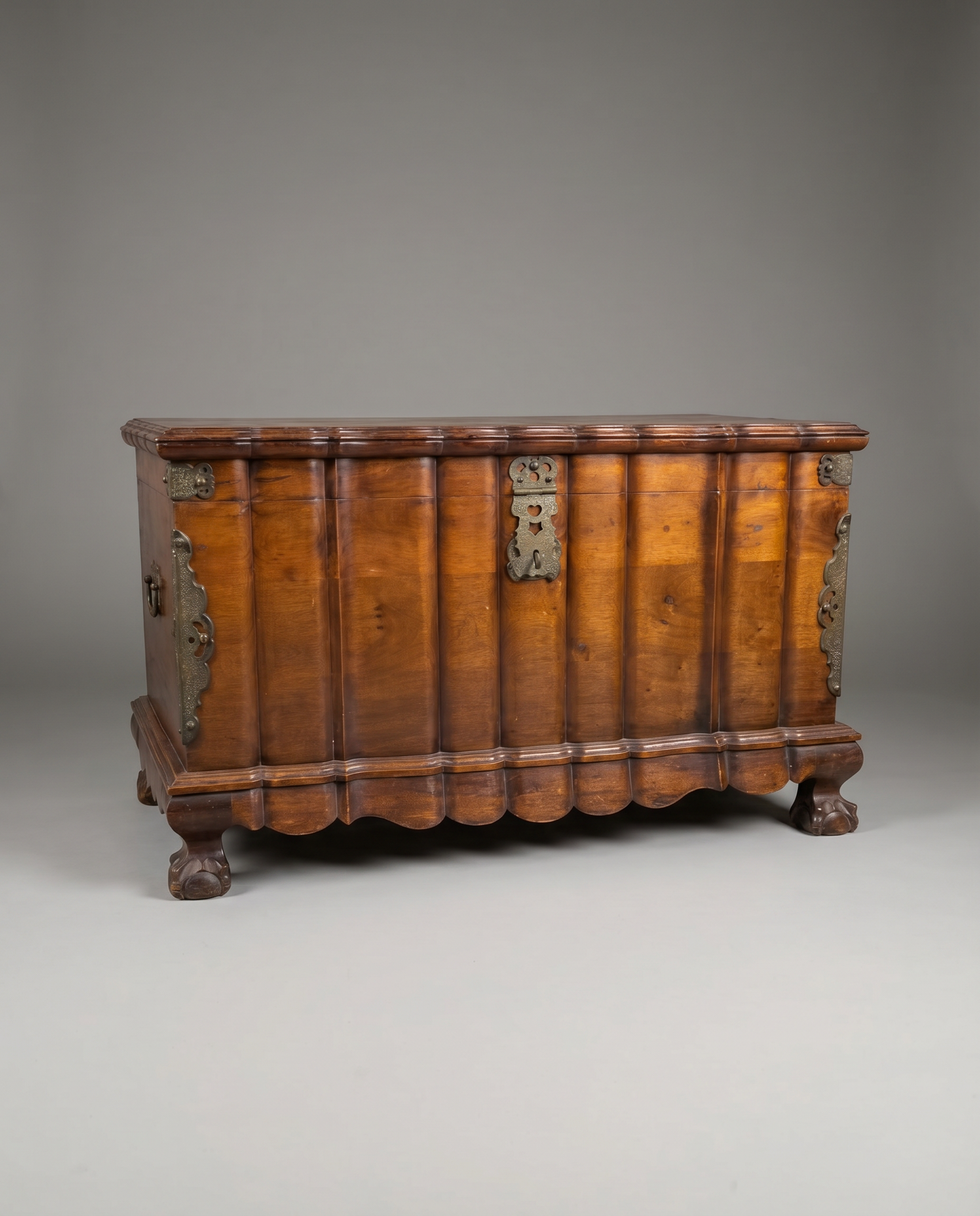 Spanish Revival Cedar Blanket Chest with Forged Iron Hardware