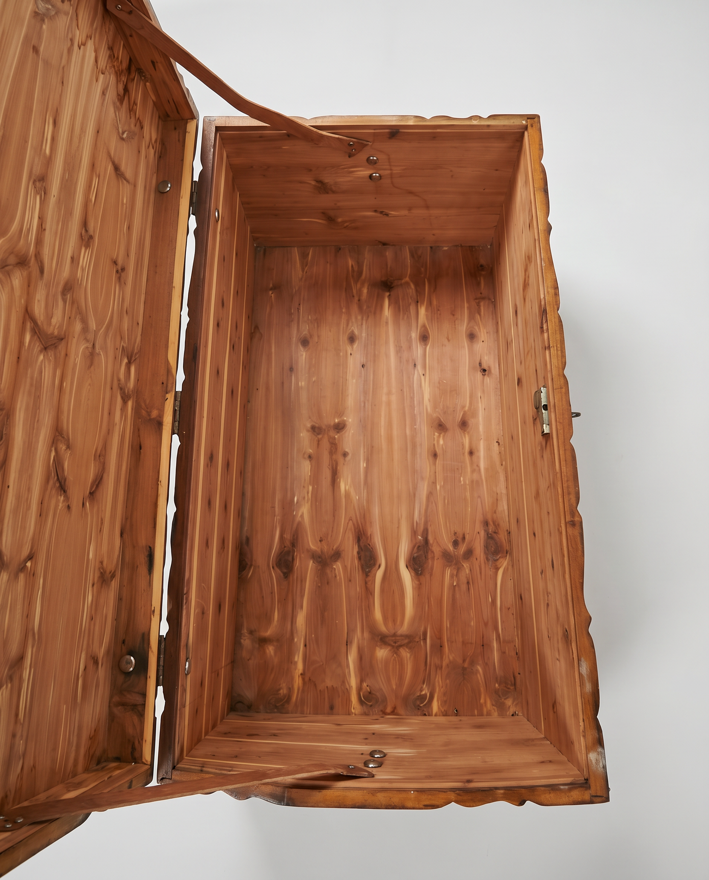 Spanish Revival Cedar Blanket Chest with Forged Iron Hardware