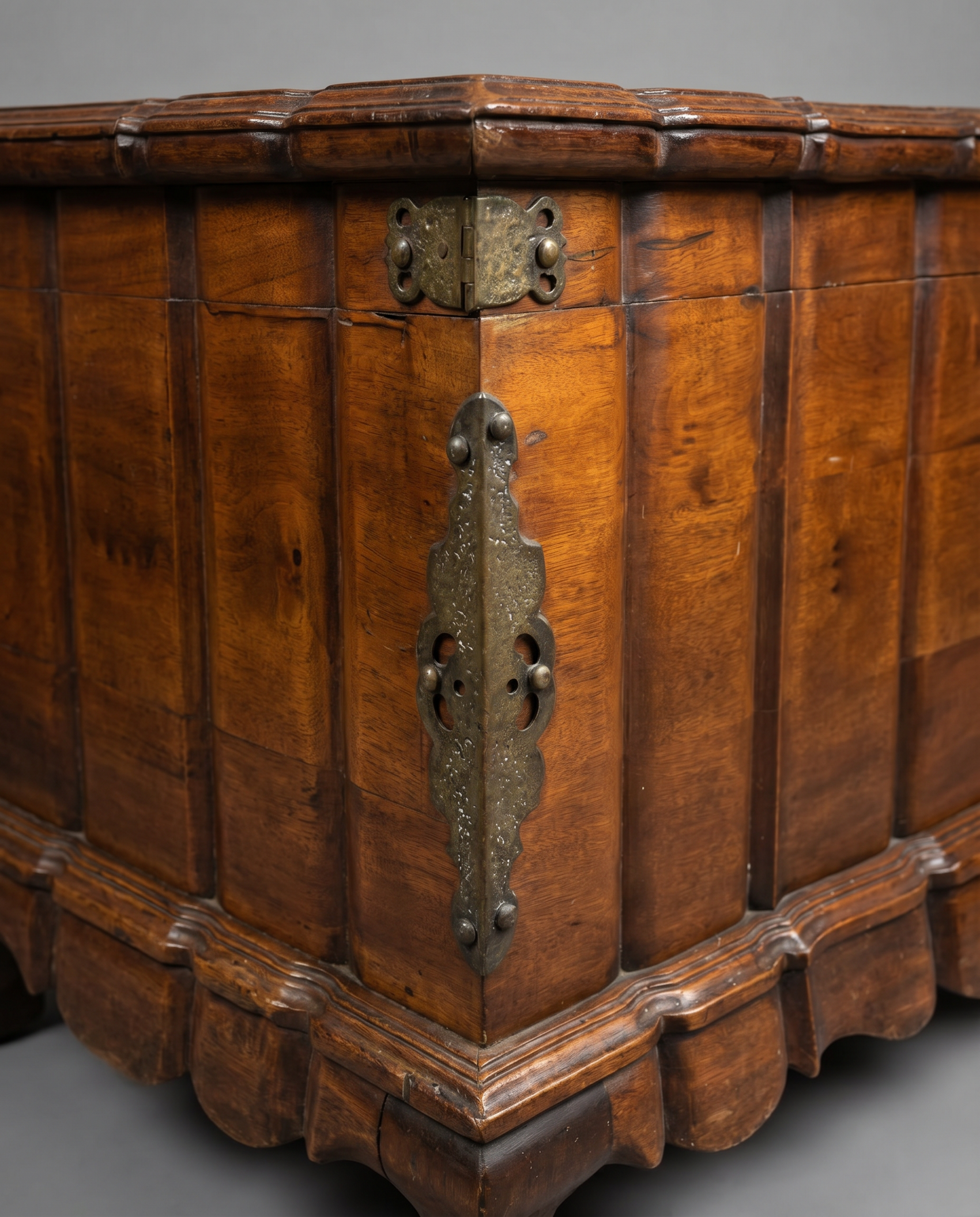 Spanish Revival Cedar Blanket Chest with Forged Iron Hardware