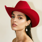 Rock’em 6X Felt Cowboy Hat — Magenta/Red