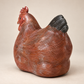 Vintage Red Hen Ceramic Sculpture