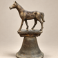 Vintage Horse Figurine Brass-Tone Bell – 5.5" H