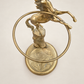 Vintage Brass Rearing Horse Umbrella Stand – 21" H
