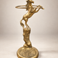 Vintage Brass Rearing Horse Umbrella Stand – 21" H