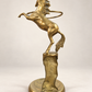Vintage Brass Rearing Horse Umbrella Stand – 21" H